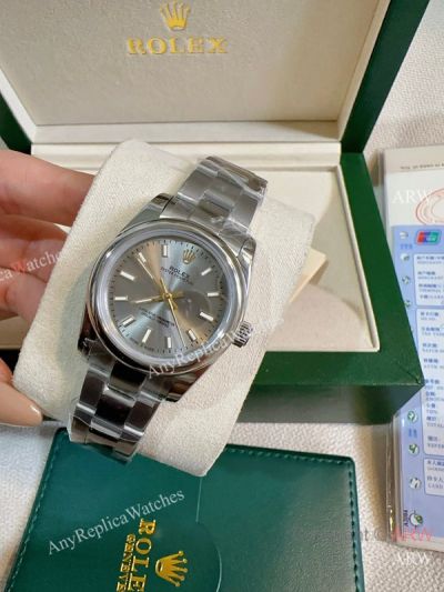 High Quality Replica Rolex Datejust Silver 316 stainless steel strap Different Colors Face Dial Silver Ceramic Bezel Lady Watch 31*12mm